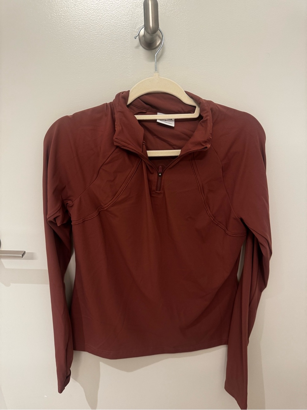 Gymshark Women's Quarter-Zip Pullover in Brick Red